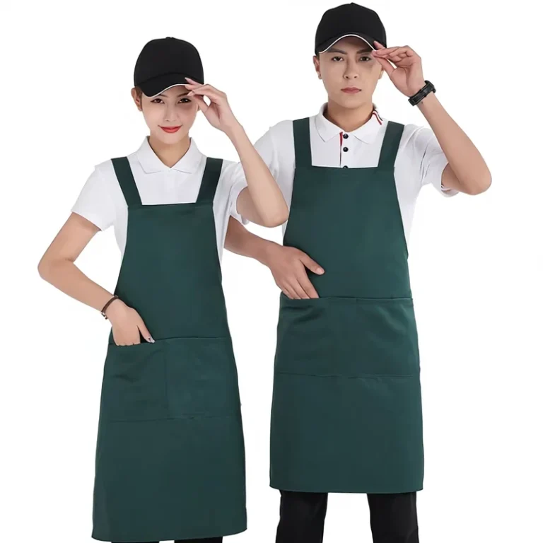340g-Custom-Woven-Polyester-Cotton-Poplin-Unisex-Cross-Back-Apron-with-Large-Pocket-for-Restaurant-Hotel-Use