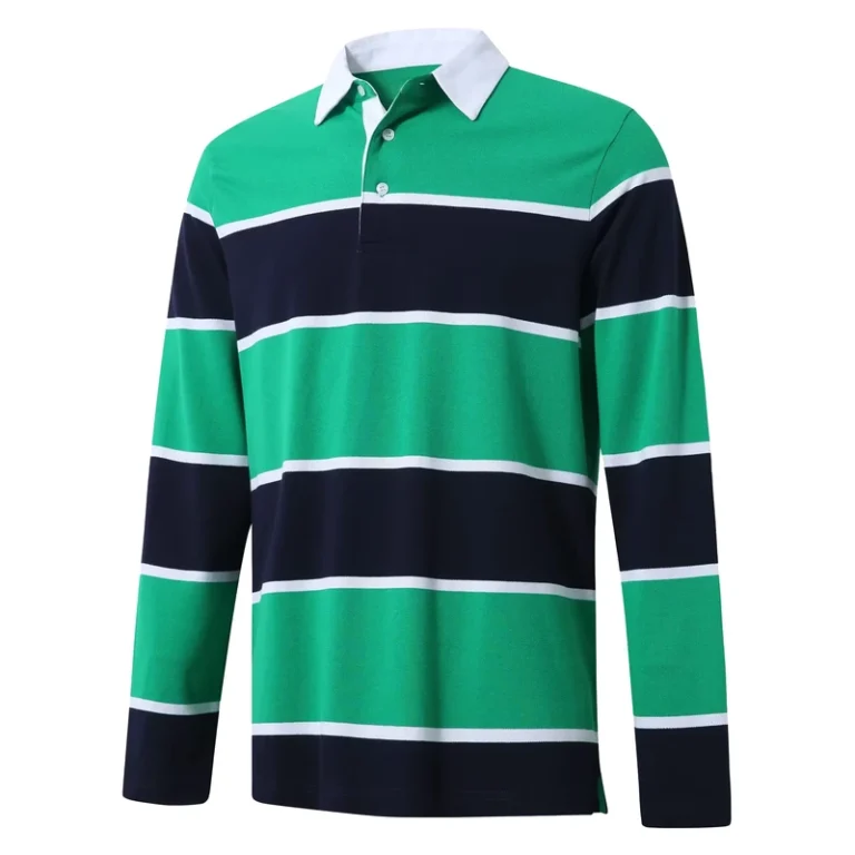 380gsm-Heavy-Cotton-Knit-Custom-Striped-School-Polo-Rugby-Uniform-With-Embroidery-Logo