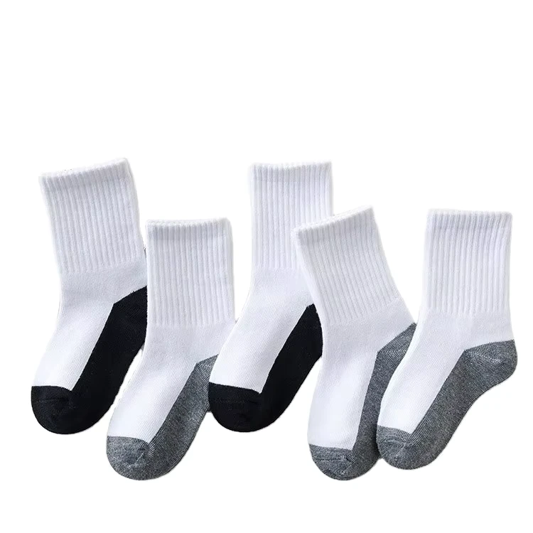 5-Pairs-Black-Sole-White-Socks-for-Kids-Children-Cotton-Student-School-Socks-at-Prices