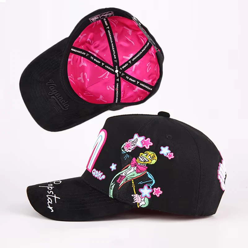 5-Panel-Rhinestone-Mens-Caps-Baseball-Caps-Hats-Custom-Embroidery-Logo