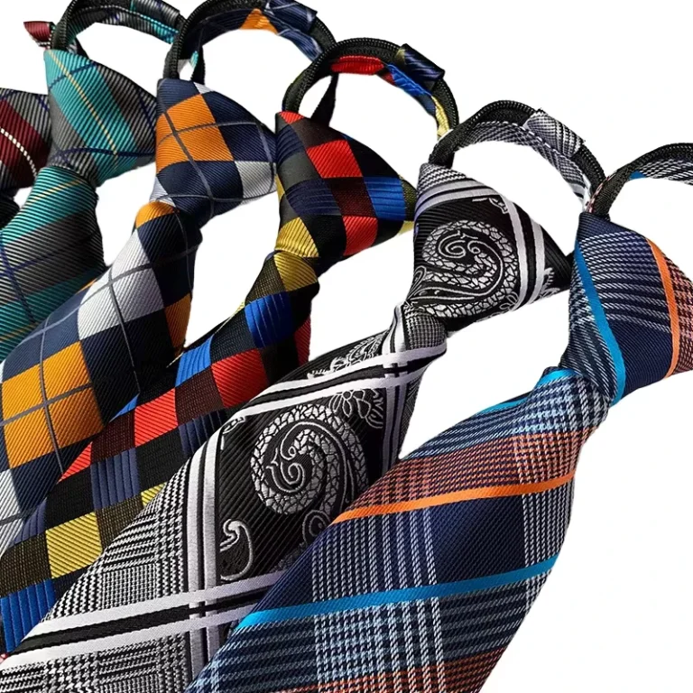 50x8CM-Mens-Casual-Microfiber-Polyester-Jacquard-Zipper-Neck-Tie-Easy-Adjustable-Slider-Wrinkle-Pilling-Resistant-Quick-Pull-up