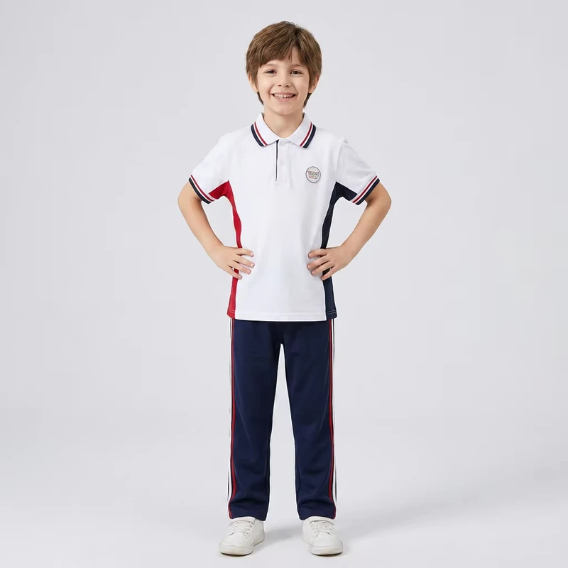 521003-Western-Style-Elementary-School-Uniform-Set-Comfortable-Kids-Polo-and-Pants-Custom-Color-Sports-School-Clothes