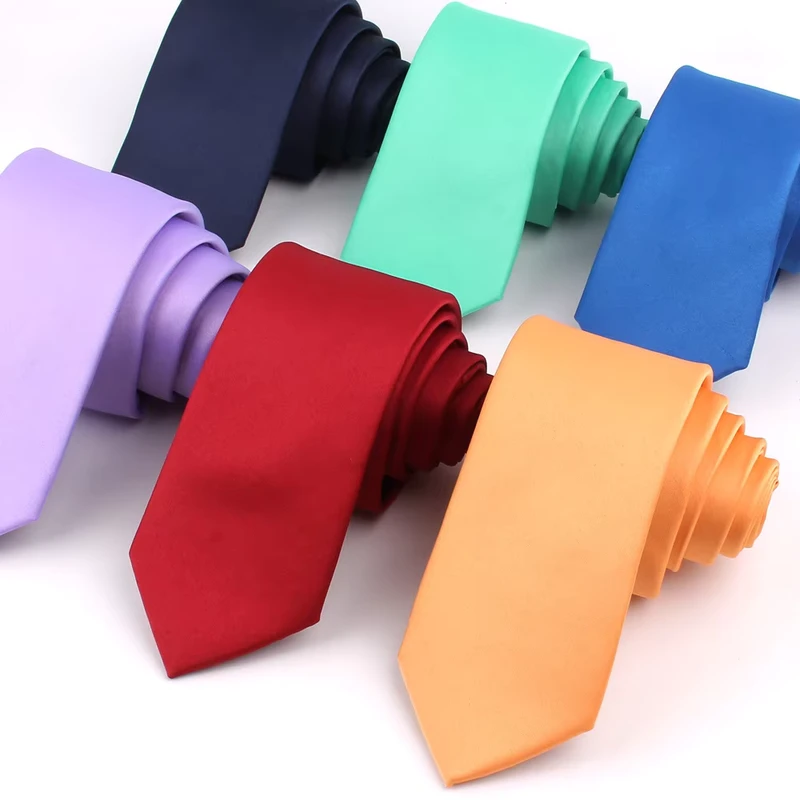 6CM-Polyester-Skinny-Satin-Navy-Blue-Embroidered-Mens-Slim-Tie