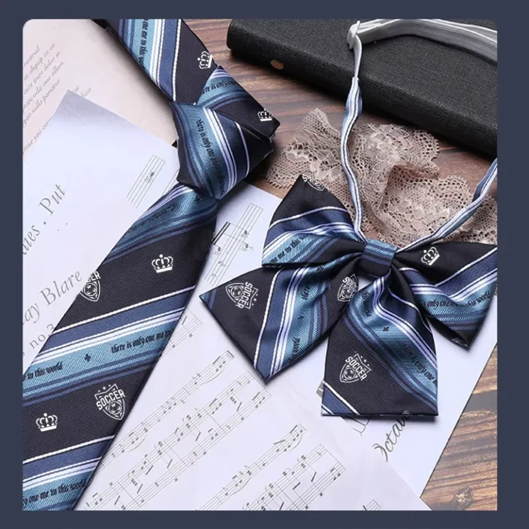 Adjustable-Pre-Tied-Bow-Ties-for-Boys-and-Girls-School-Uniform-Polyester-Tie-Set-for-Graduation-Party-Casual-Striped-Pattern