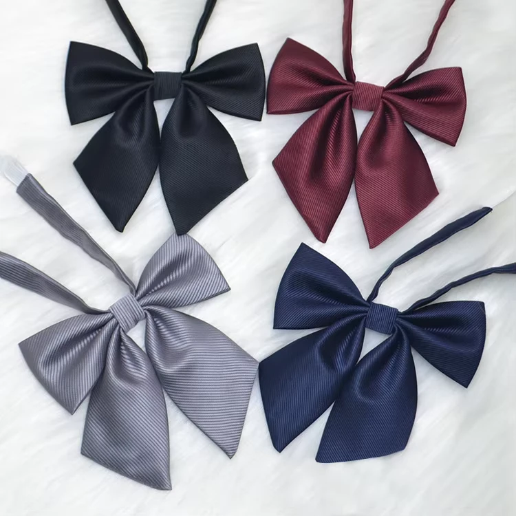 Adjustable-Solid-Color-Pre-tied-Bowknot-Halter-Neck-Bow-Tie-for-Women-Costume-Accessory