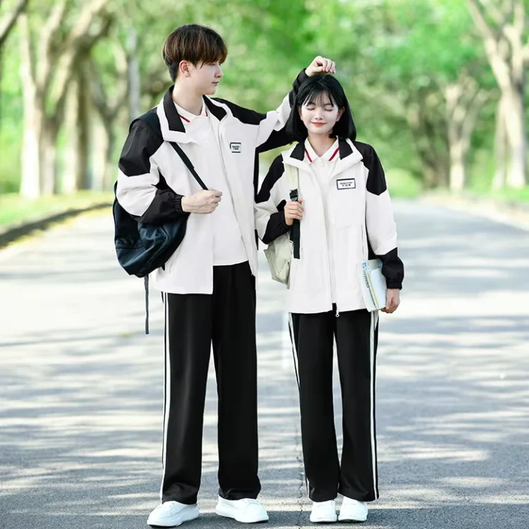 Adult-Unisex-ODM-Class-Uniform-Jacket-Three-Piece-Set-Polyester-New-Autumn-Campus-College-Style-Student-Sports-Uniform