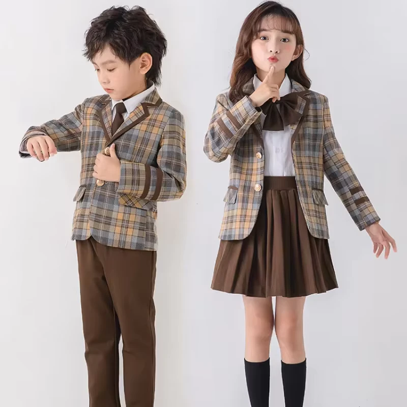 Autumn-New-British-Style-Preppy-Skirts-Factory-Direct-School-Uniforms-for-Primary-Kindergarten-Students-Comfortable-Stylish-for