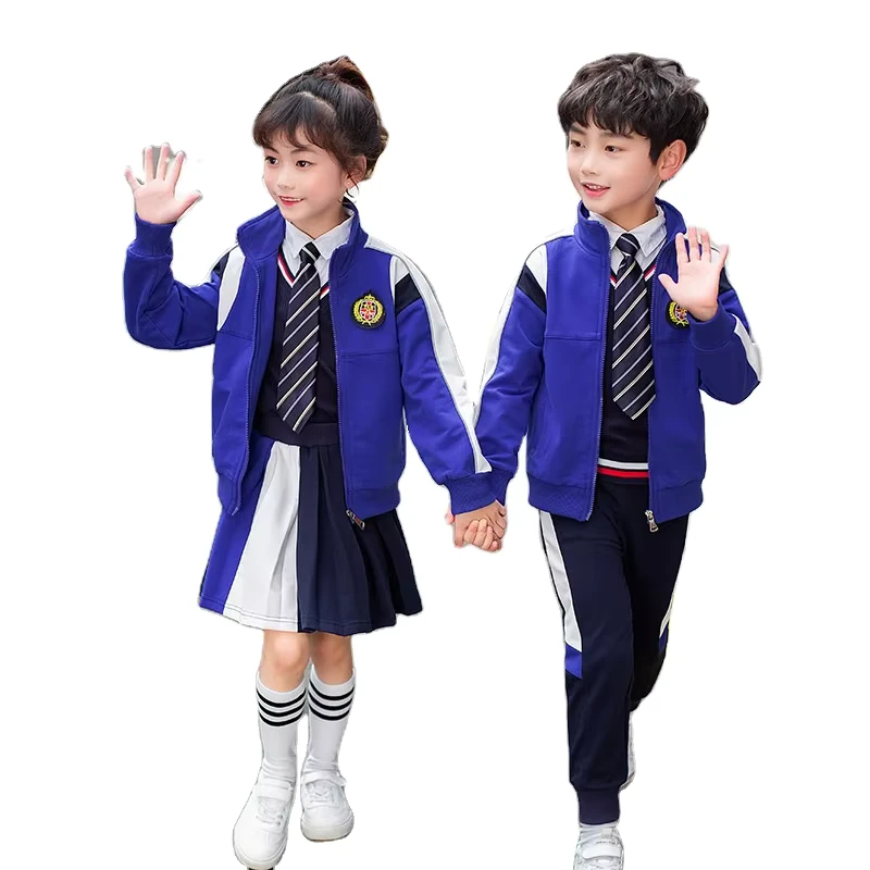 Autumn-Unisex-Custom-Cotton-British-Style-School-Uniform-Jackets-and-Pants-Set-for-Boys-and-Girls