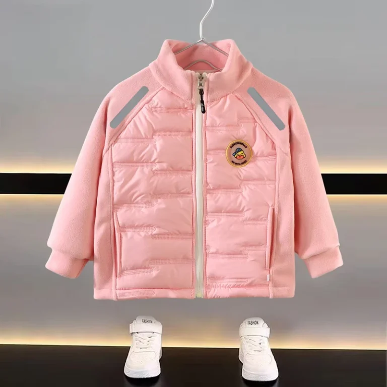 Autumn-Winter-Boys-Girls-Childrens-School-Uniform-Windproof-Breathable-Fleece-Jacket-Stand-Zipper