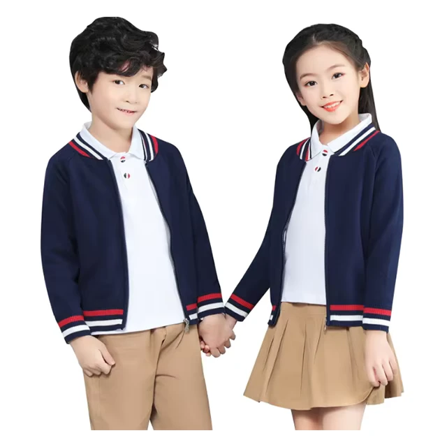 Autumn-Winter-Kids-Primary-Kindergarten-Girls-and-Boys-New-Style-Sweater-Jacket-2-Pieces-UK-American-School-Uniform