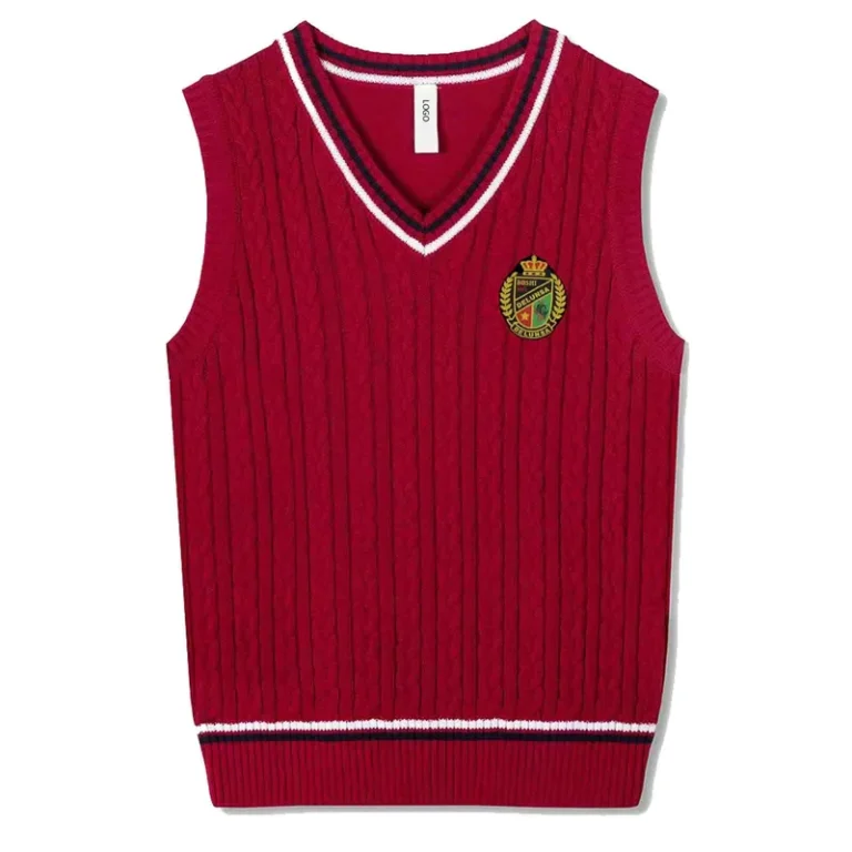 Autumn-Winter-School-Uniforms-Knitted-Vest-Sweater-for-Children-School-Set-Unisex