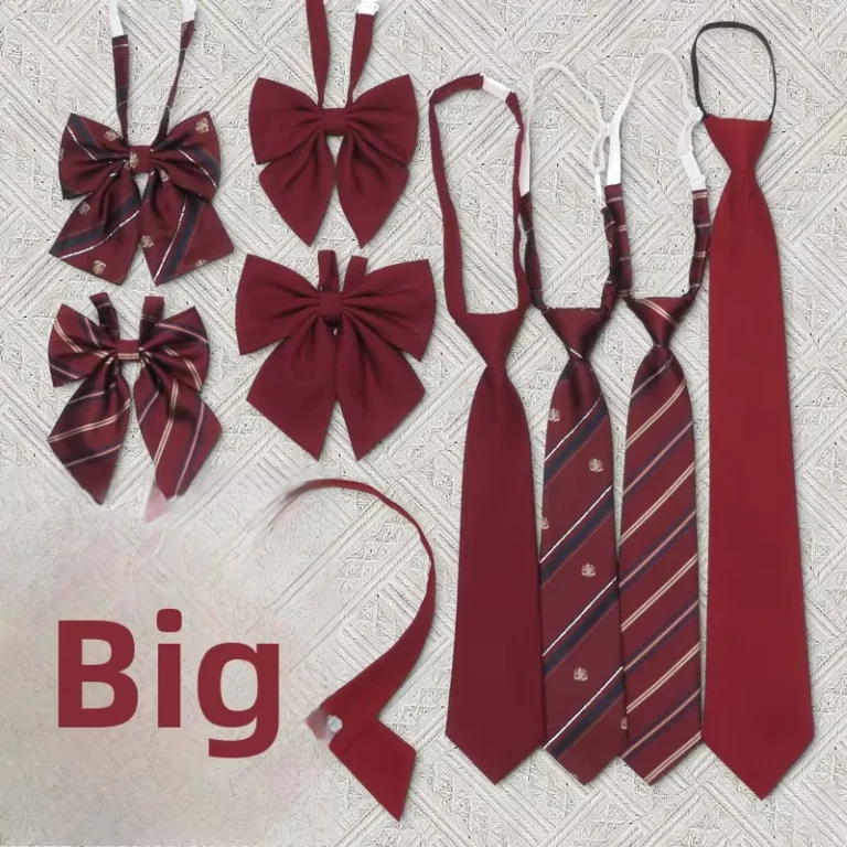 Bachelors-Polyester-Jacquard-Bow-Tie-for-Female-Male-Graduation-Photo-Wine-Red-Japanese-Jk-Academic-Style-School-Uniform