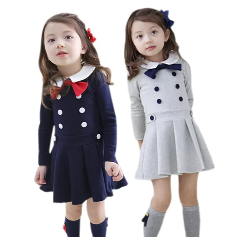Beautiful-Girls-School-Uniform-Dress-Cotton-Maxi-Dress