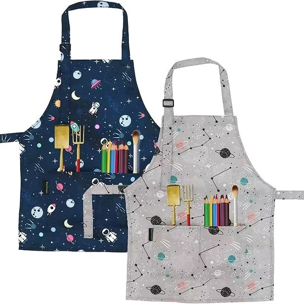 Beckon-Custom-Pattern-Digital-Printing-Waterproof-Art-Classroom-Apron-with-Dual-Tool-Two-Large-Pockets-and-Adjustable-Neck-Strap