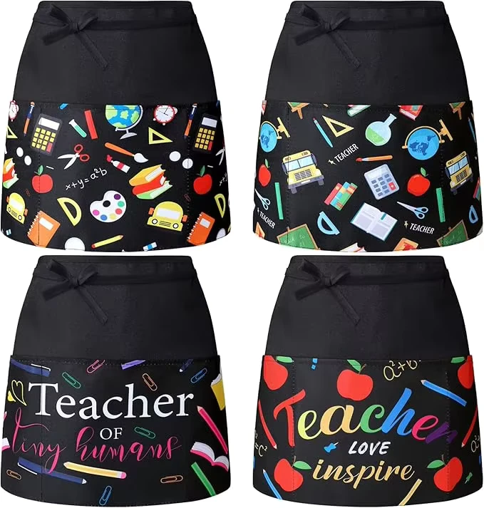 Beckon-Custom-Polyester-Waist-Apron-for-Teacher-with-3-Pockets-Back-to-School-Half-Aprons-Waterproof-Short-Vendor-Classroom-Gift