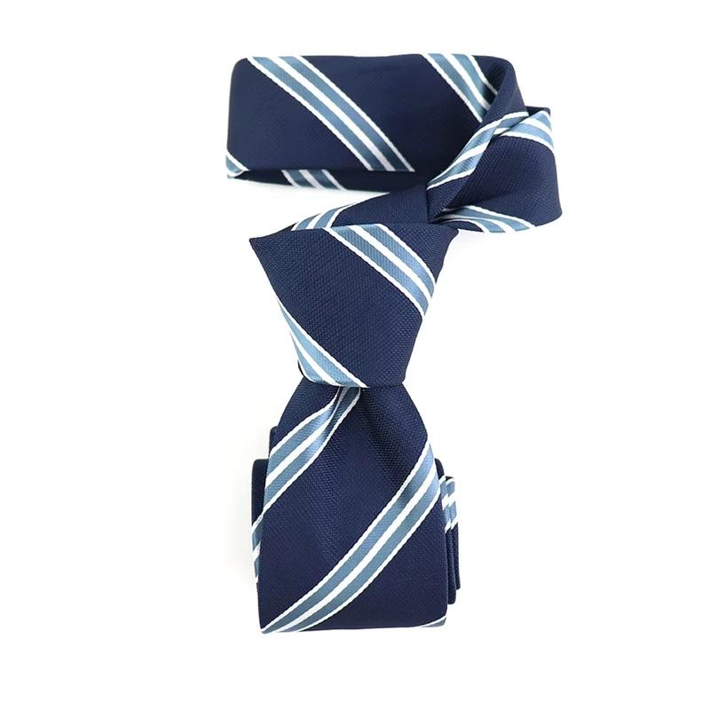 Bespoke-Fraternity-Decoration-School-Fashion-Tie-100-Polyester-Custom-Jacquard-Skinny-Classic-Shengzhou-Striped-Necktie-Preppy