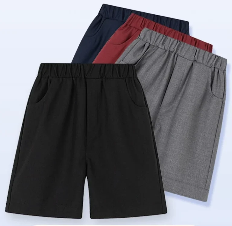 Best-Design-Boys-School-Uniform-Shorts-OEM-Gray-Khaki-Navy-Blue-School-Uniform-Shorts