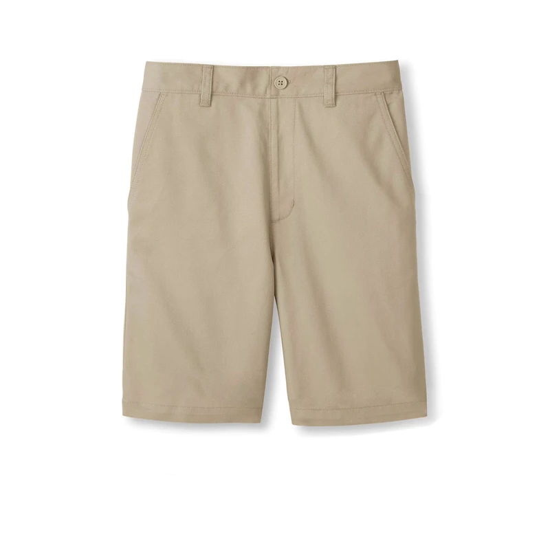 Best-Quantity-Primary-Middle-High-School-Boys-Wrinkle-Resistant-Chino-Khaki-Shorts-Elastic-Waist-Pull-On-Uniform-for-Children