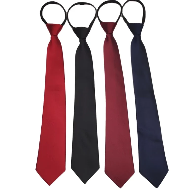 Black-and-Red-Polyester-Mens-Solid-Color-Formal-Tie-for-School-Uniforms