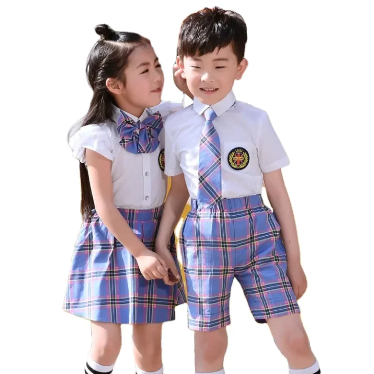 Blue-Checks-Design-School-Uniform-Blue-and-White-Checked-Primary-School-Uniforms