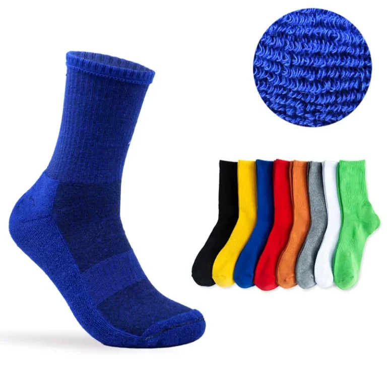 Blue-Cushioned-Crew-Socks-Men-Athletic-Sports-Hosiery-Knitted-Athletic-Stockings-for-Basketball-Training