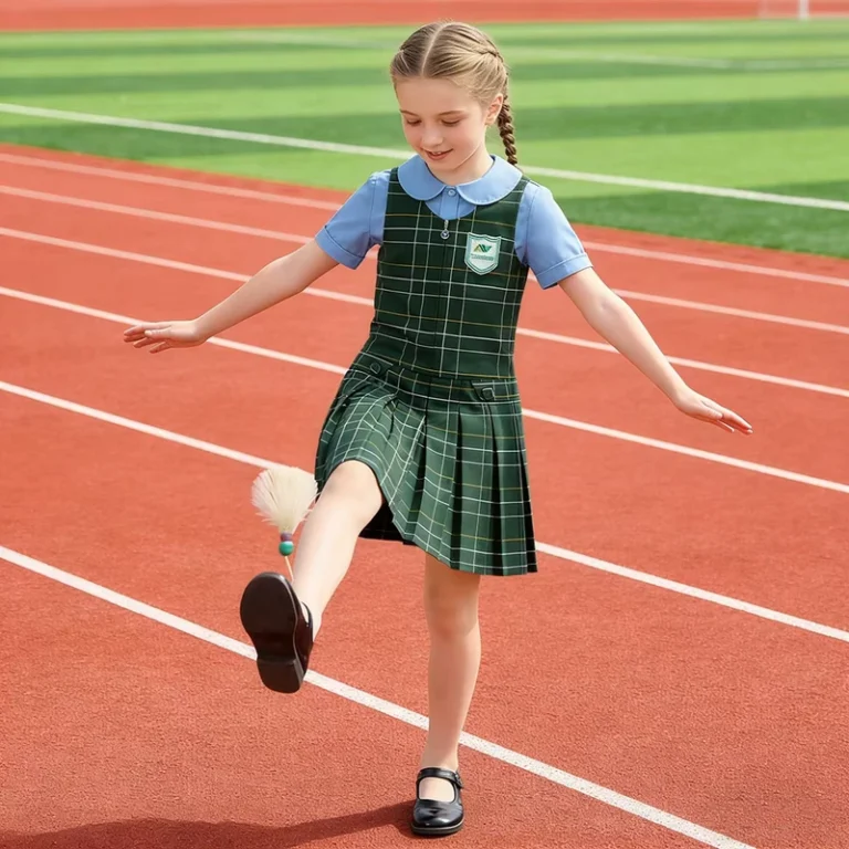 Blue-Short-Shirts-Uniform-Designs-Green-Plaid-Dress-Set-for-Girls-Student-School-Uniform-Girl-Short-Dress-Pinafores-Shirt-Suit-1