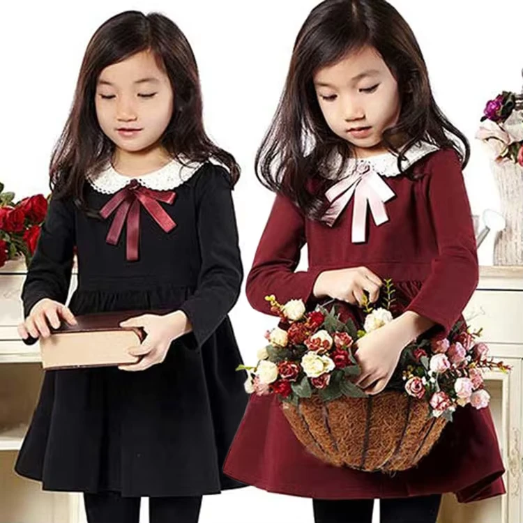 Bow-Tie-School-Uniform-Design-Blue-Dress
