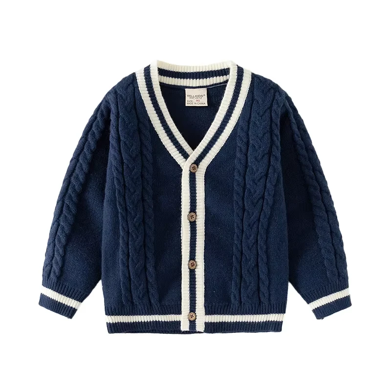 Boys-Cable-Knit-Cardigan-Soft-Cotton-V-Neck-Toddler-Winter-Casual-School-Uniform-Sweater-Striped-Kids-Knitted-Outerwear