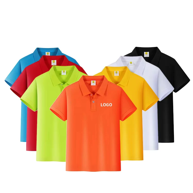 Boys-Cotton-Polo-Shirt-Blank-Kids-School-Uniform-with-Embroidered-Print-Oversized-Short-Length