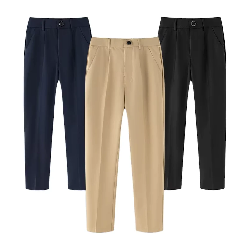 Boys-Flat-Bi-Stretch-Dress-Pant-Straight-Leg-Fit-Belt-Loops-Front-Pockets-Children-School-Uniform-Pants-for-Boy-1