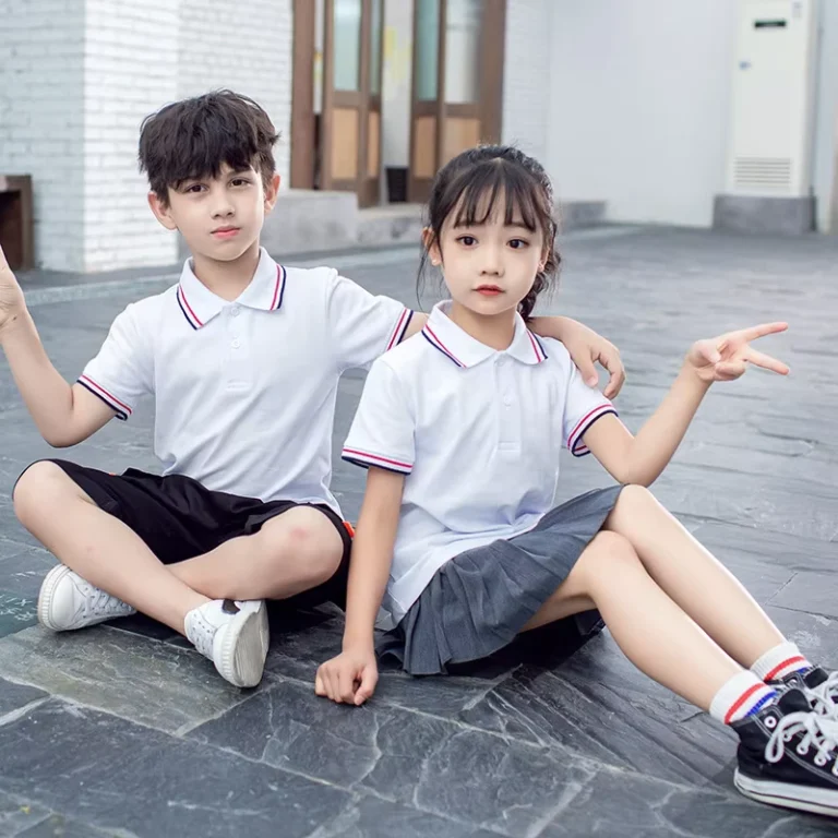 Boys-Girls-Kids-School-Uniform-Polo-T-Shirts-Students-Uniform-Solid-Color-Children-Polo