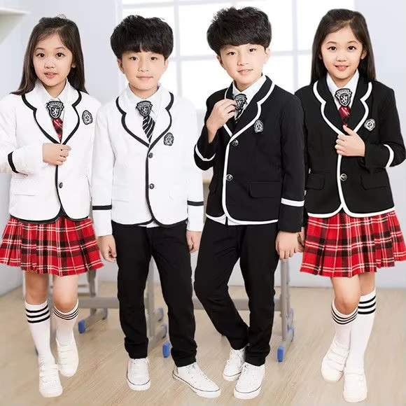Boys-Girls-Long-Sleeve-Short-Sleeve-Primary-School-Uniform-Jackets