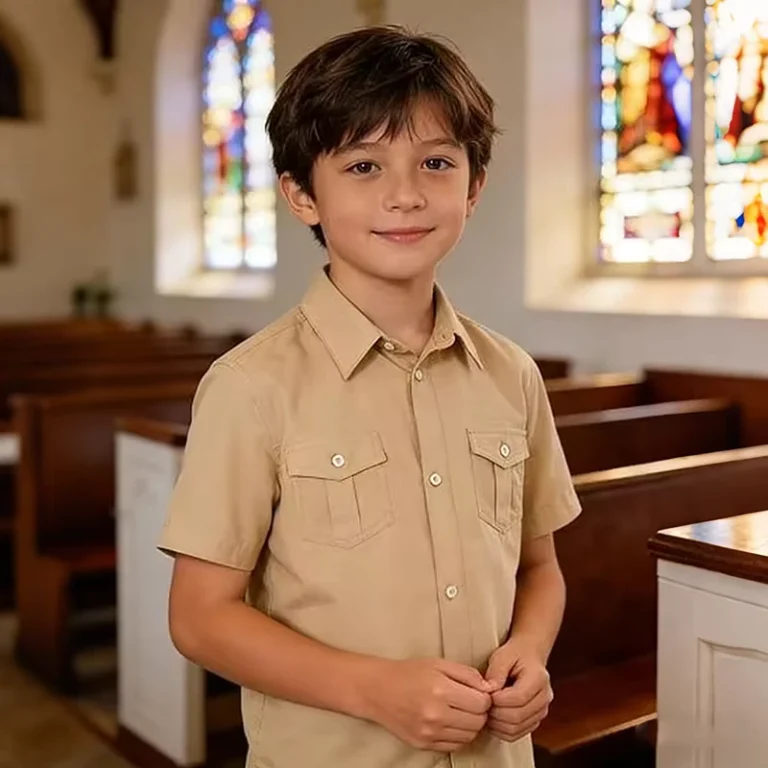 Boys-Khaki-Cotton-Shirts-2-Chest-Pocket-Custom-School-Uniforms-Shirts-Primary-School-Shirt-Design-Childrens-Uniform