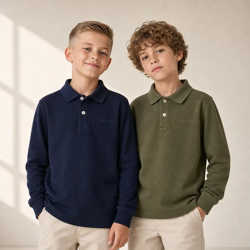 Boys-Long-Sleeve-Polo-Shirt-Kids-Cotton-Pique-School-Uniform-Casual-Tops-Navy-Green-Children-Polo-T-Shirt-2-14-Years