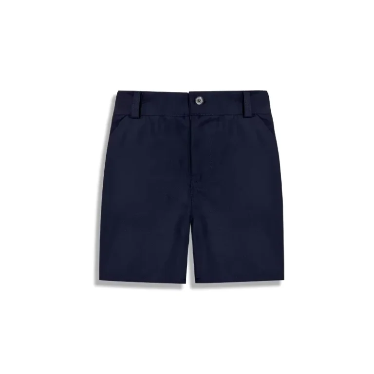 Boys-Navy-Blue-Suit-Shorts-5-Inch-Knee-Length-School-Uniform-Performance-Pants