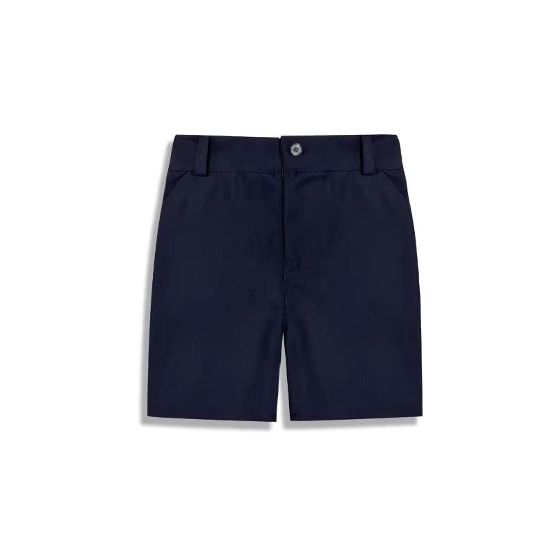 Boys-Navy-Blue-Suit-Shorts-5-Inch-Knee-Length-School-Uniform-Performance-Pants
