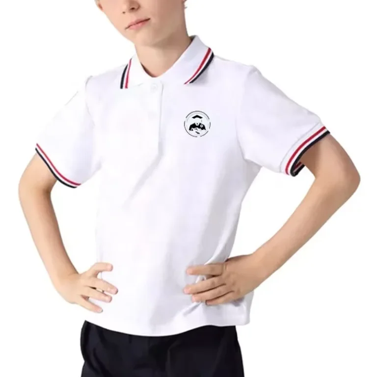 Boys-Primary-School-Anti-pilling-Custom-Polo-Shirts-Short-Sleeve-Regular-Fit-Cotton-Polyester-Children-School-Uniform