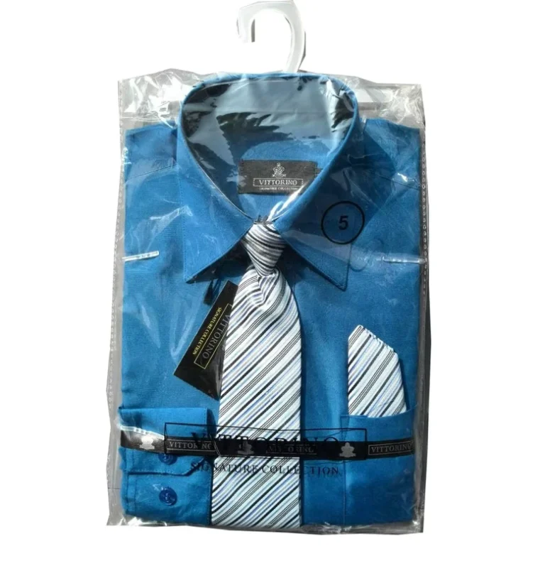Boys-School-Uniform-Shirt-with-Tie-and-Hanky-OEM-Service