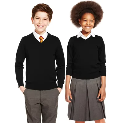 Boys-School-Uniform-in-Preppy-Style-Design-Fort-Student-Outstanding-Value-Unisex-Pure-Cotton-Jumper