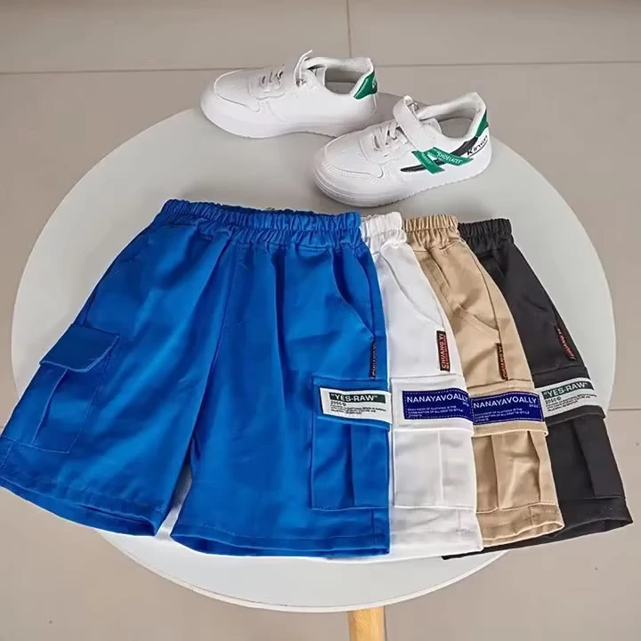 Boys-School-Uniforms-Kids-Clothes-Jogger-Bottoms-Cargo-Shorts-Children-Summer-Shorts