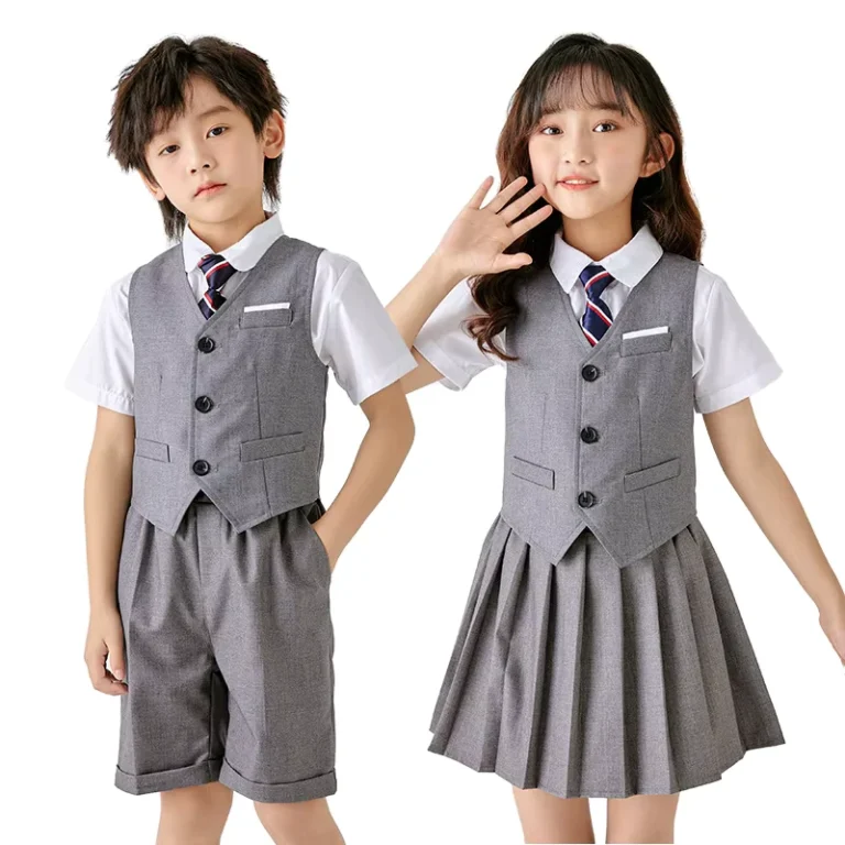 Boys-and-Girls-Kindergarten-Performance-Dress-Primary-School-Uniforms-Summer-Vests-Three-piece-Set-School-Uniform-Design