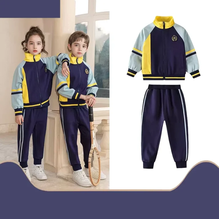 Boys-and-Girls-the-Same-Four-piece-Color-matching-School-Uniform-Suitable-for-Multiple-Seasons-Sports-Uniform