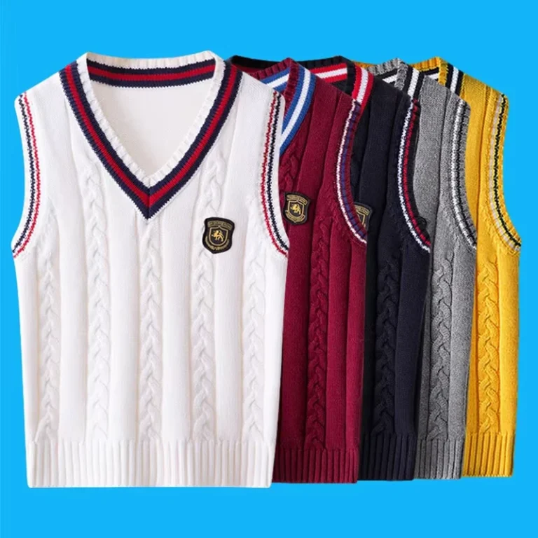 British-Academy-Collar-Sleeveless-Sweater-Middle-School-Students-Vest-Campus-Uniform-Knitted-Vest-Manufacturer-Custom
