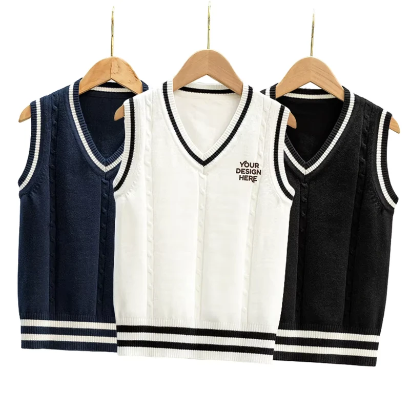 British-College-Style-Sleeveless-Cardigan-Spring-School-Uniform-V-neck-Japanese-Unisex-Students-Korean-Knitted-Vest-Boys