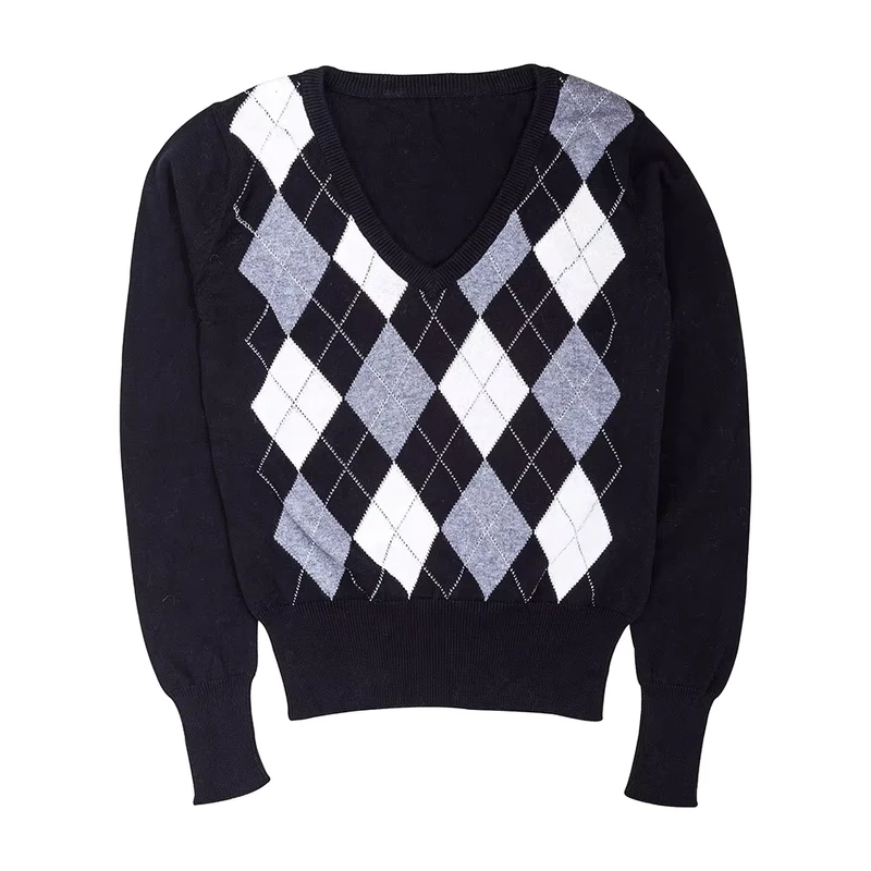 British-Style-Argyle-Kids-School-Uniform-Price-100-Cotton-Long-Sleeve-Sweater