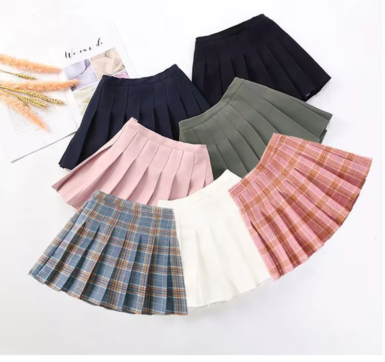 British-Style-Girls-Student-Skirt-Design-Navy-Blue-Half-Skirt-School-Uniform-Pleated-Skirt-1