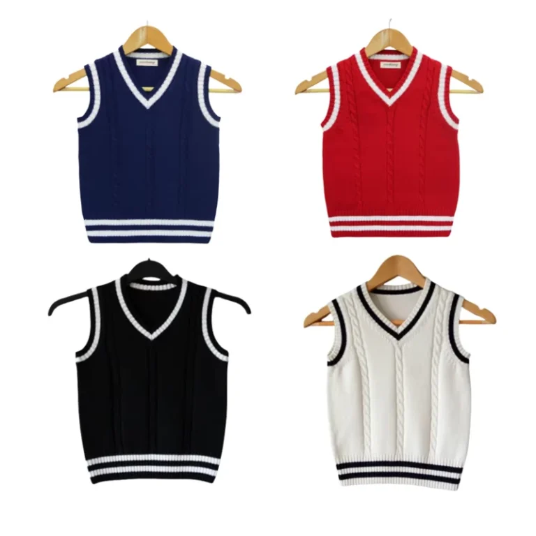 British-Unisex-V-Neck-Sweater-Vest-for-Students-Clothing-Primary-Secondary-Kindergarten-Childrens-Knitted-School-Uniform-Vest