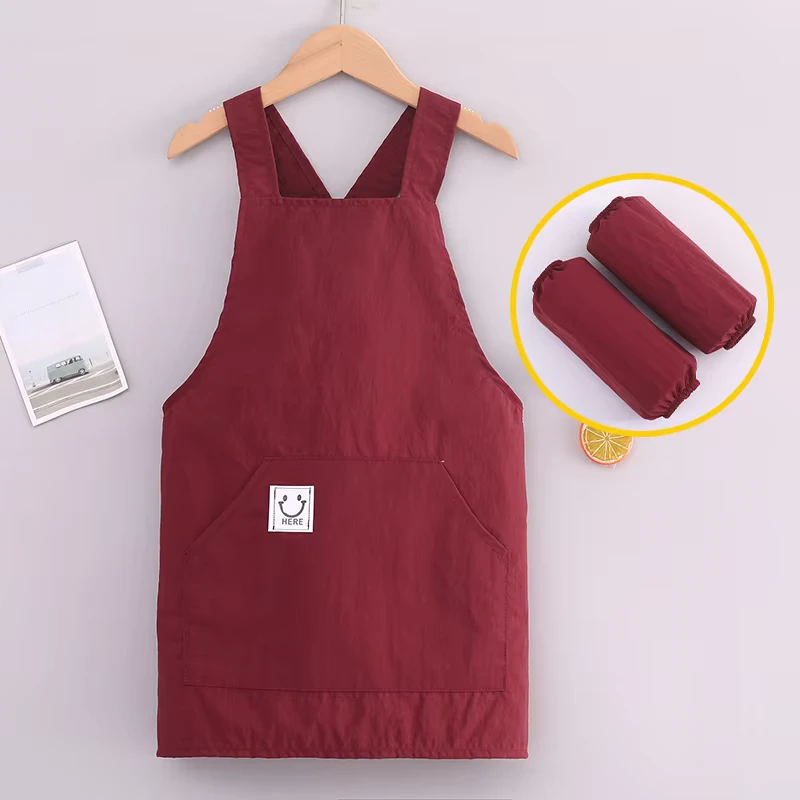 Can-Be-Customized-Size-Kitchen-Apron-2-Piece-Set-Kids-Heat-resistant-Oven-Mitts-Kids-Aprons