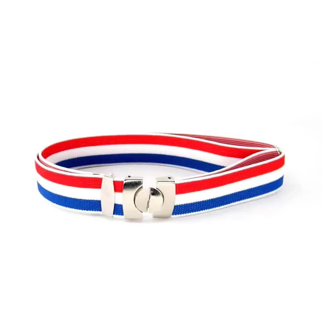 Canvas-Custom-Colored-Elastic-Waist-Kids-Belt-with-Clasp-Buckle