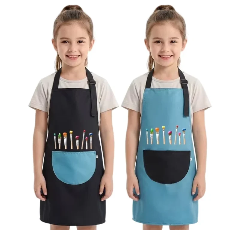 Cartoon-Studio-for-Kids-and-Kindergarten-Customizable-Logo-Childrens-Apron-for-Painting-Waterproof-Stain-Resistant